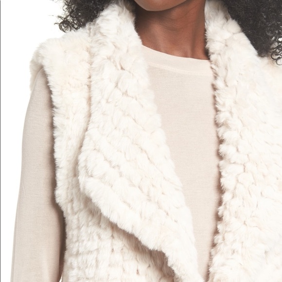 Love Token Jackets & Blazers - Love Token - Faux Fur Vest - Ivory